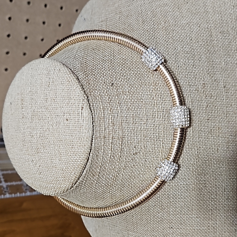Monet Gold & Rhinestone Necklace